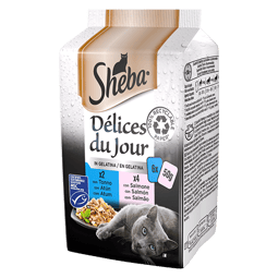 SHEBA® Délices du Jour Tonno e Salmone in gelatina  image