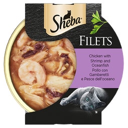 SHEBA® Filets Pollo con Gamberetti e Pesce dell’oceano image