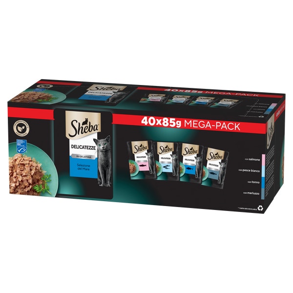 SHEBA® Delicatezze in Gelatina Selezione del Mare 40x85g image 1