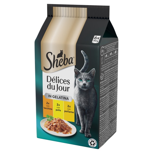 SHEBA® Délices du Jour Tacchino, Pollo e Pollame in gelatina 6x50g image 1