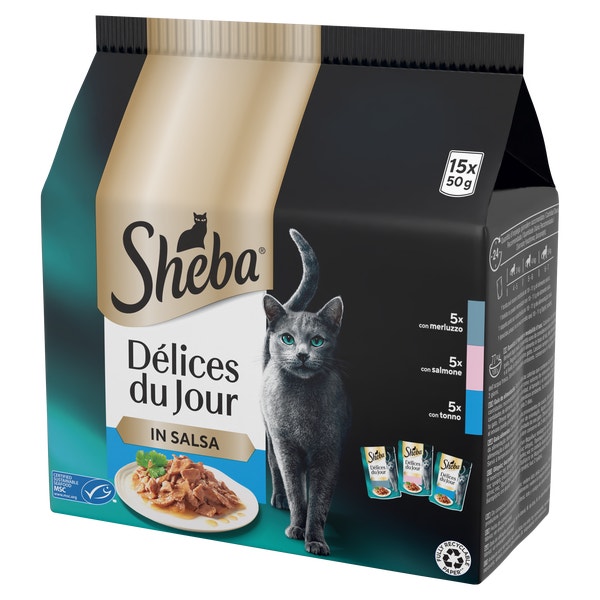 SHEBA® Délices du Jour Selezione del Mare in Salsa 15x50g image 1
