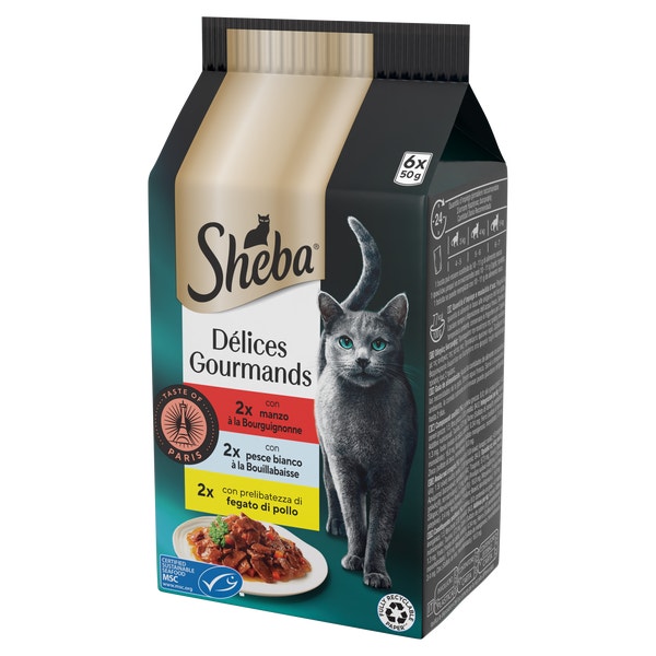 SHEBA® Delices Gourmands Taste of Paris 6x50g image 1
