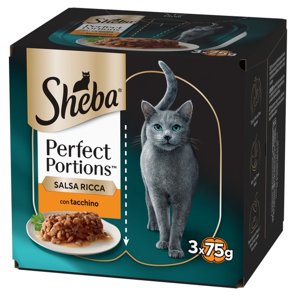 SHEBA® Perfect Portions Salsa con Tacchino 3x2x37,5 image 1
